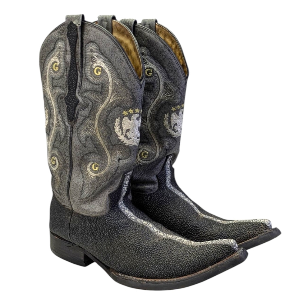 El General Exotic Stingray Vintage Western Boots GUC Size 8.5     S3890